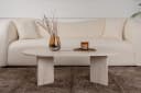 Skye Decor Couchtisch Sable Oval Beige Moderner Wohnzimmertisch Bild 3