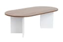 Skye Decor Couchtisch Sable Oval Modern Nussbaum Weiß Bild 2