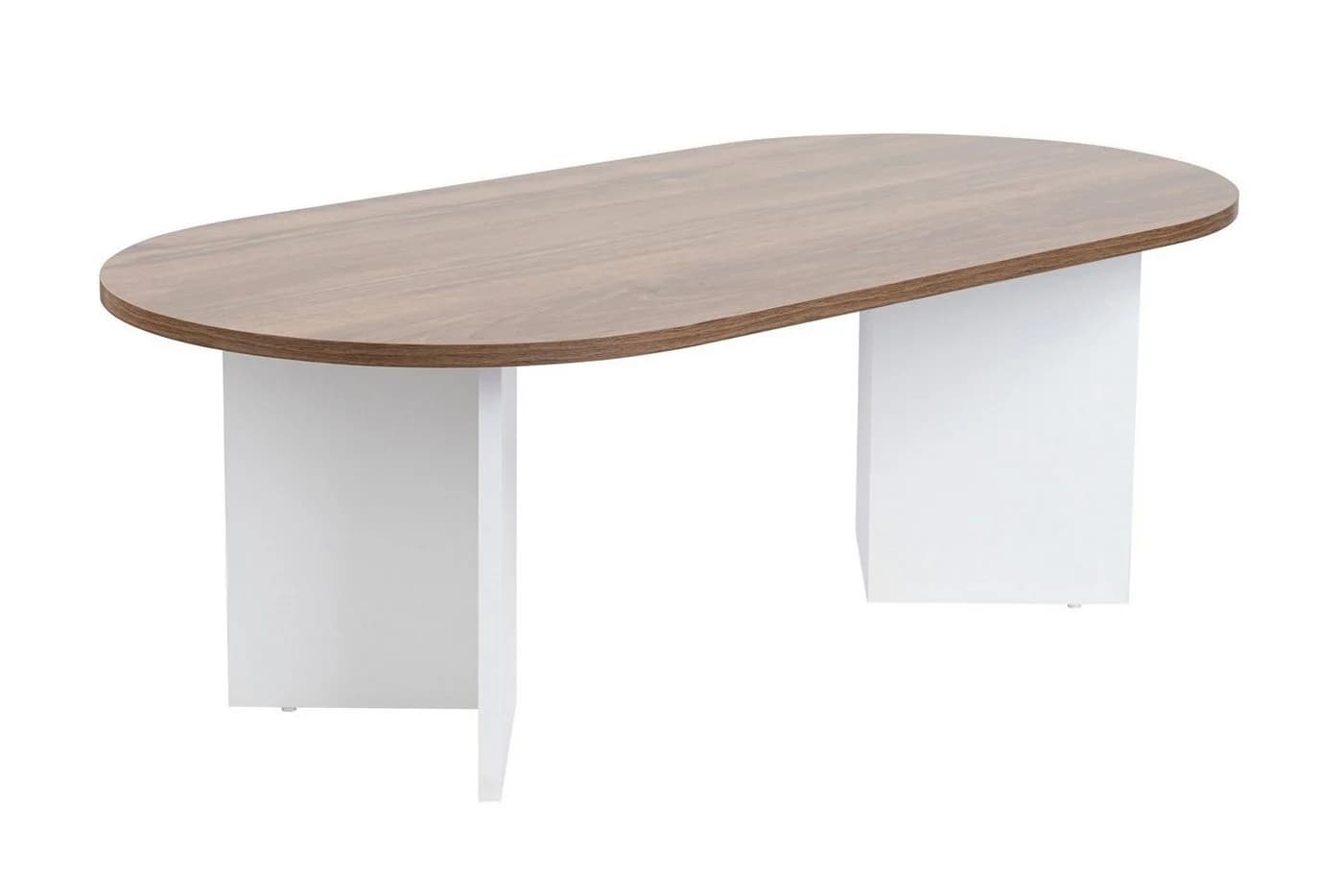 Skye Decor Couchtisch Sable Oval Modern Nussbaum Weiß - Bild 2