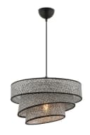 Opviq Pendelleuchte ohne Leuchtmittel Textilschirm Rattanoptik Bild 3