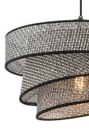 Opviq Pendelleuchte ohne Leuchtmittel Textilschirm Rattanoptik Bild 4