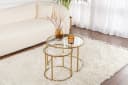Skye Decor Couchtisch-Set 2-tlg. Glas Metall Modern Bild 1