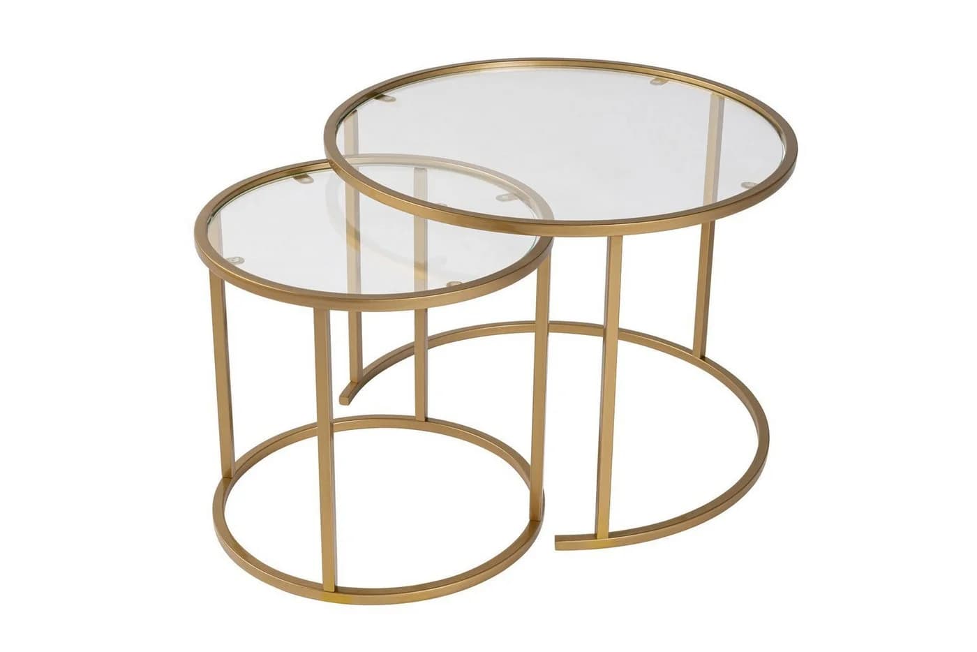 Skye Decor Couchtisch-Set 2-tlg. Glas Metall Modern - Bild 2