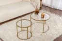 Skye Decor Couchtisch-Set 2-tlg. Glas Metall Modern Bild 4