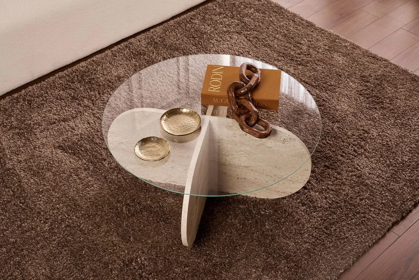 Skye Decor Couchtisch Aeris Modernes Design Gehärtete Glasplatte - Bild 4