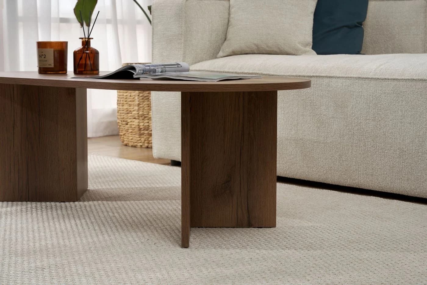 Skye Decor Couchtisch Sable Oval Moderner Wohnzimmertisch - Bild 5