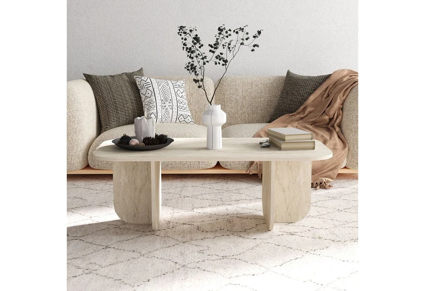 Skye Decor Couchtisch Becaj Sandstein & Saphir-Eiche - Bild 3