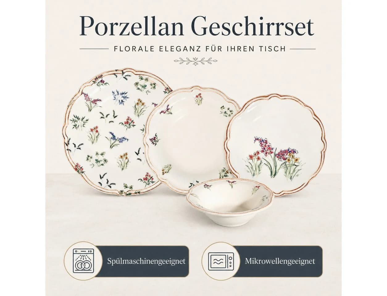 Hermia Concept Geschirr-Set Amber 24-tlg. Bunt Porzellan Tafelservice - Bild 2