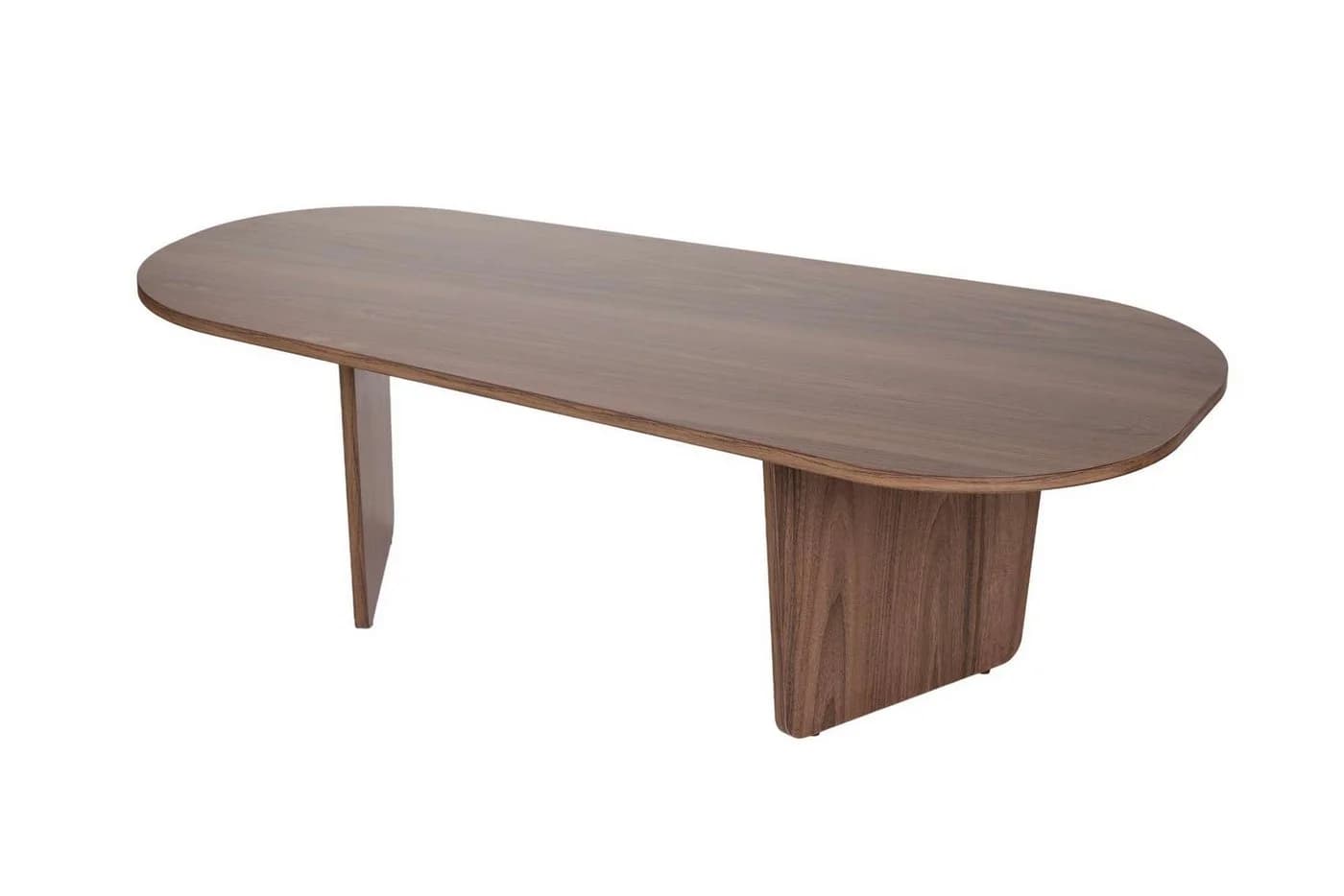 Mid.you Couchtisch Ovalis Walnuss Holzwerkstoff Modern - Bild 2