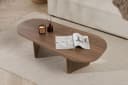 Mid.you Couchtisch Ovalis Walnuss Holzwerkstoff Modern Bild 4