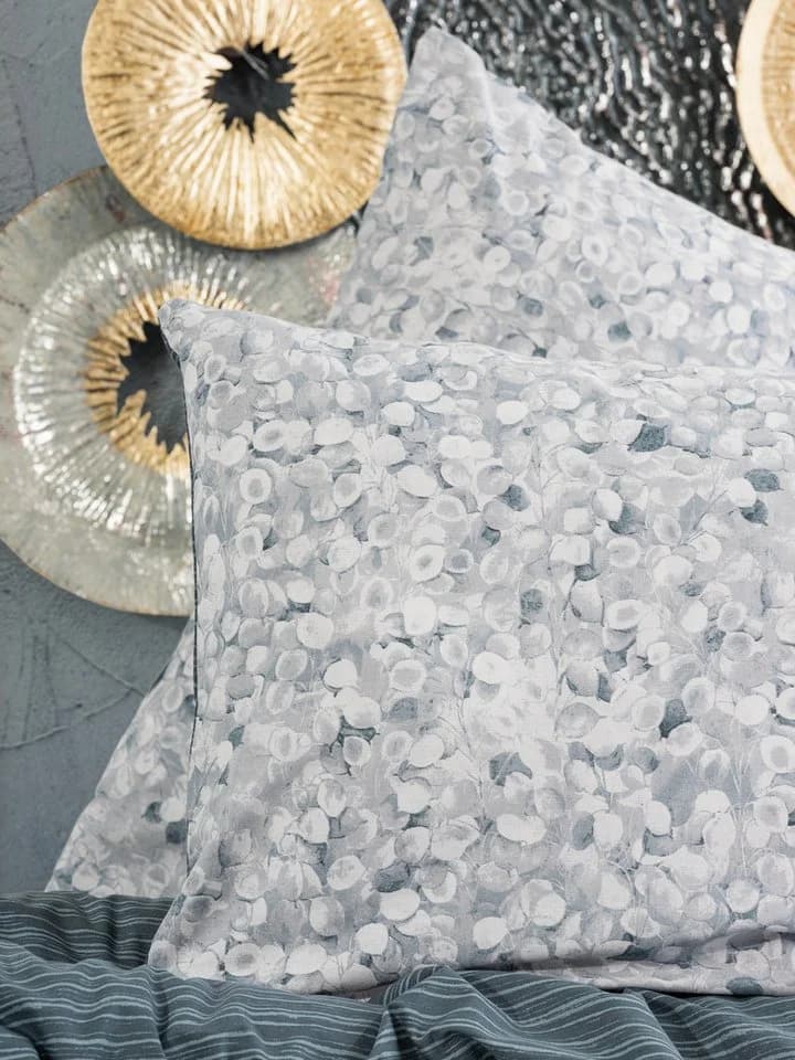 L'Essentiel Maison Ranforce Bettwäsche Set Grau/Weiß Modern