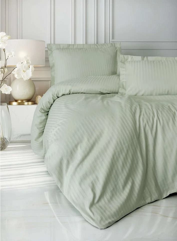 L'Essentiel Maison Bettwäsche Set Satin 3-teilig Grün 100% Baumwolle - Bild 2