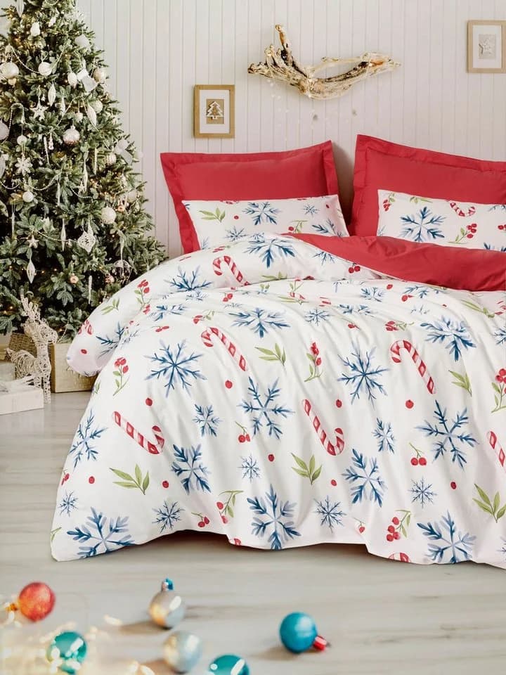 L'Essentiel Maison Bettbezug Weihnachtliche Ranforce Set 100% Baumwolle