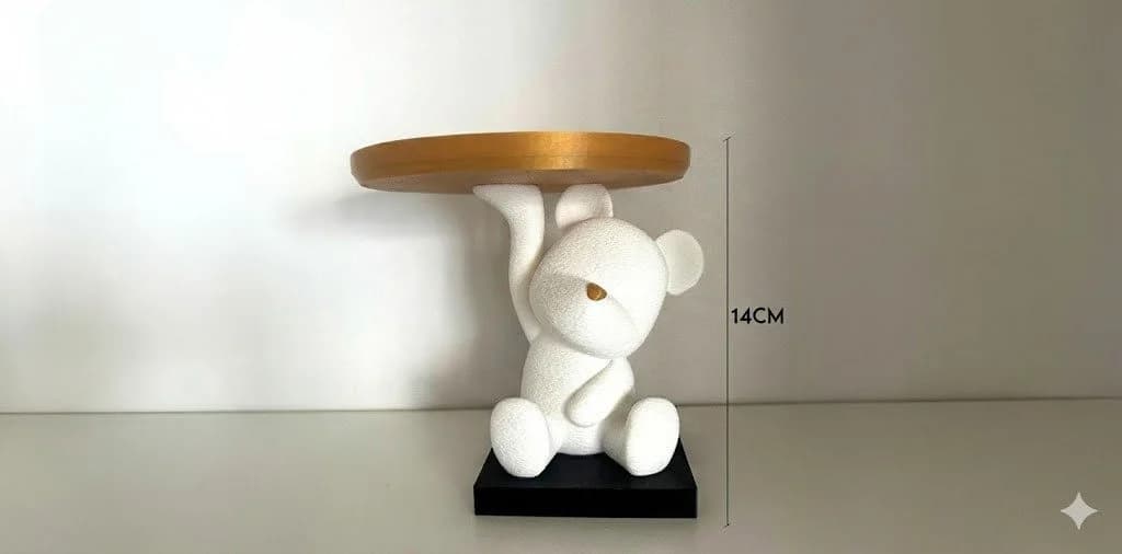 Conceptum Hypnose Schmuckständer Cutie Bear - 1 Schmuckstück Weiß Gold - Bild 2