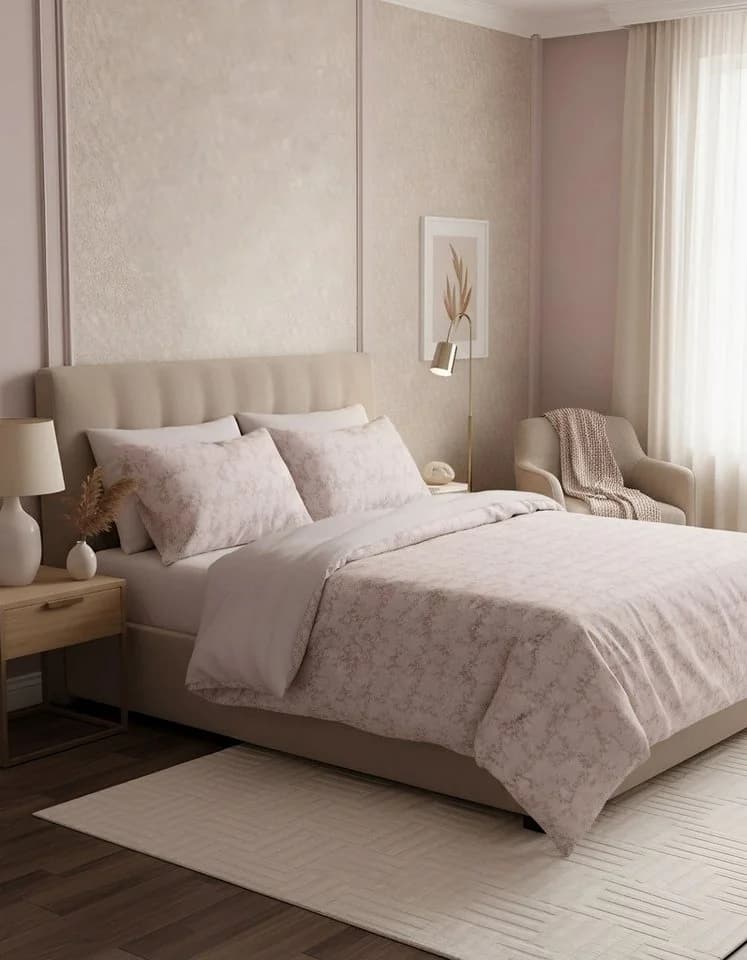 L'Essentiel Maison Bettwäsche-Set Ranforce 100% Baumwolle 3-Teilig Rosa - Bild 2