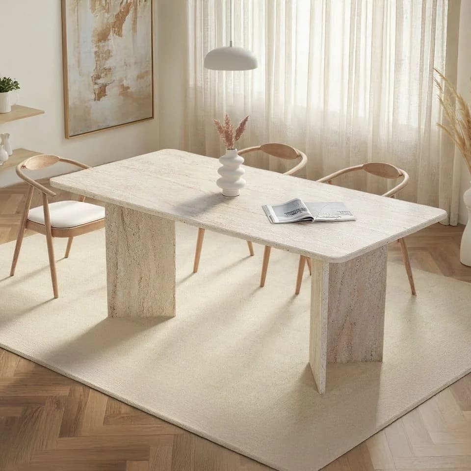 Skye Decor Esstisch Linza Modernes Boho Design Rechteckig Kratzunempfindlich
