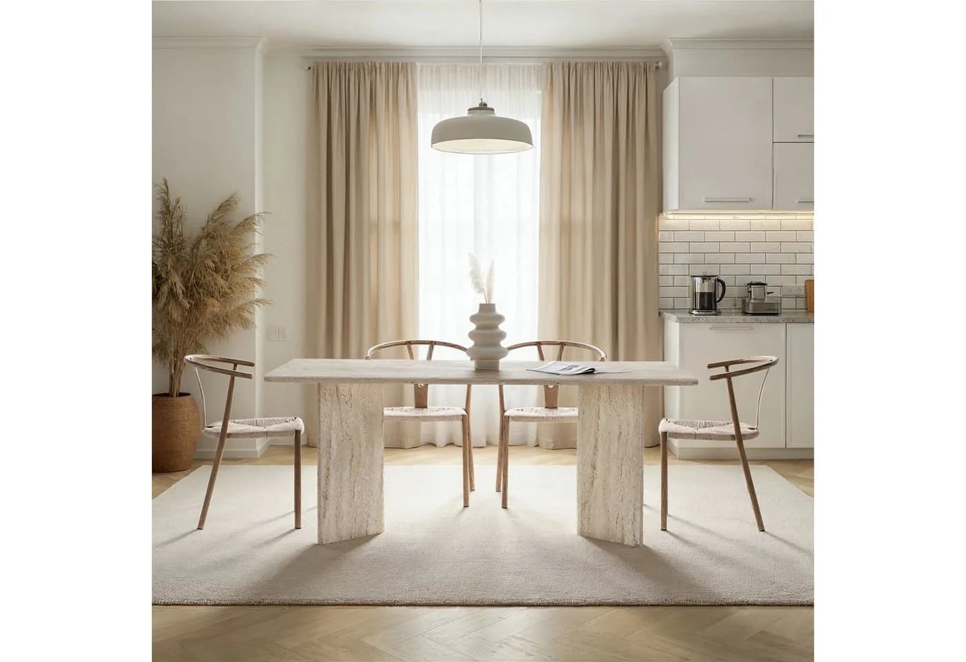 Skye Decor Esstisch Linza Modernes Boho Design Rechteckig Kratzunempfindlich - Bild 3