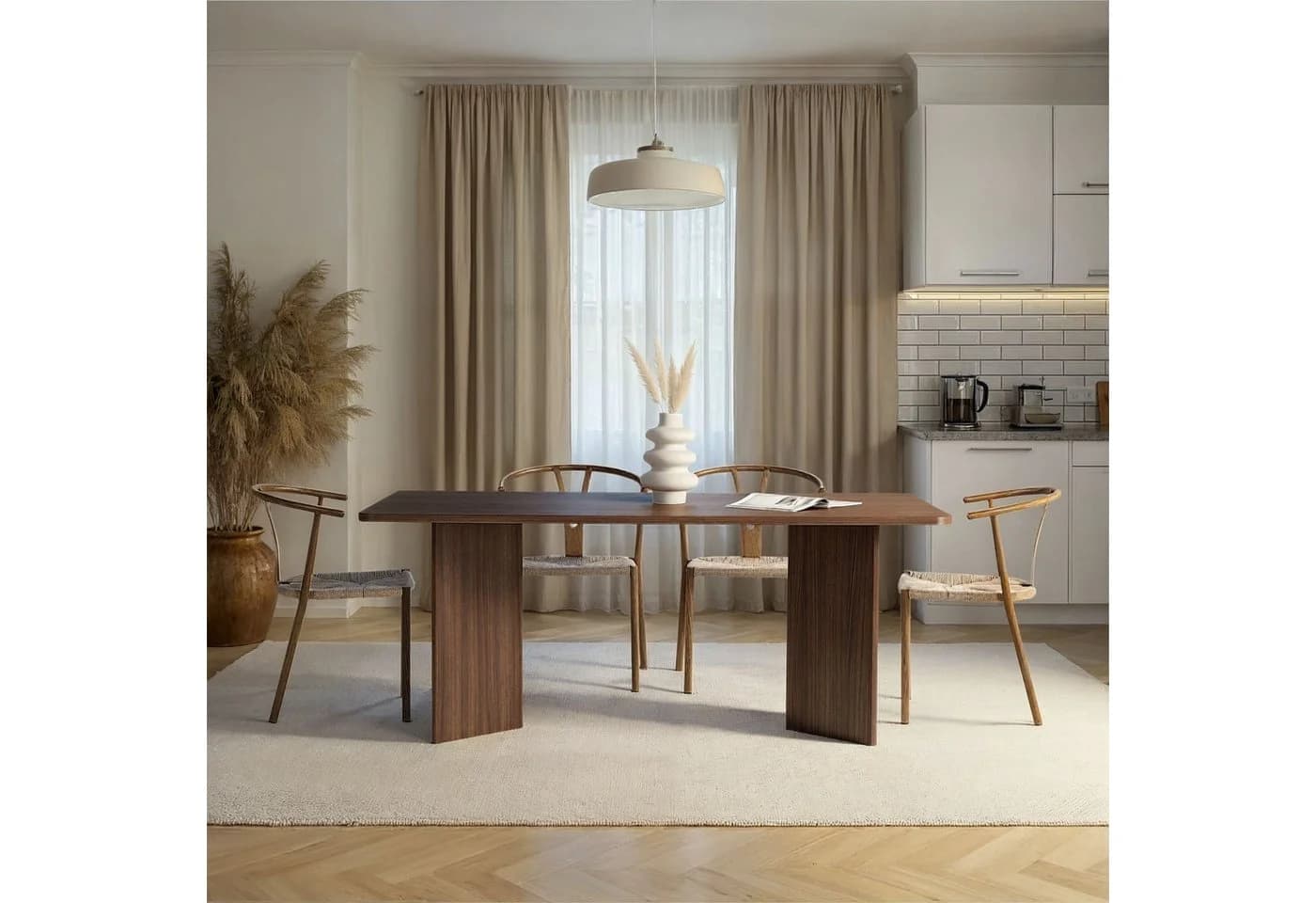 Skye Decor Esstisch Linza Beige Japandi Design Rechteckig - Bild 3