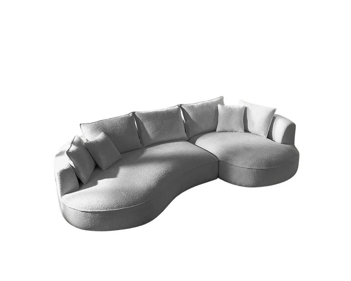Skye Decor Ecksofa L-Form Grau Bouclé 30 DNS Schaum Pflegeleicht - Bild 4