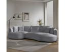 Skye Decor Ecksofa L-Form Grau Bouclé 5-Sitzer Bild 2