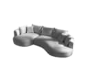 Skye Decor Ecksofa L-Form Grau Bouclé 5-Sitzer Bild 4