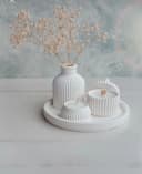 L'Essentiel Maison Duftkerzen-Set Cirrus Weiß 5-tlg. Beton Sojawachs Bild 1