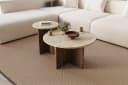 Skye Decor Couchtisch Set 2-tlg. Travertin Walnuss Boho Bild 1
