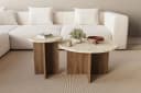 Skye Decor Couchtisch Set 2-tlg. Travertin Walnuss Boho Bild 3