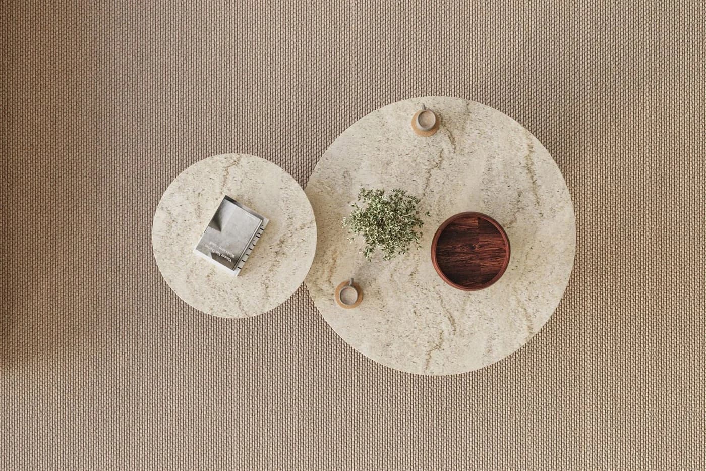 Skye Decor Couchtisch Set 2-tlg. Travertin Walnuss Boho - Bild 4