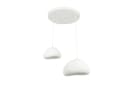 Opviq Kronleuchter Design Leuchte Weiß Fiberglas 1-, 2- oder 3-flammig Bild 1