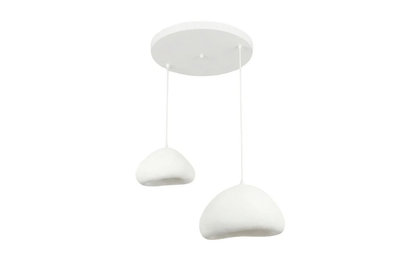 Opviq Kronleuchter Design Leuchte Weiß Fiberglas 1-, 2- oder 3-flammig