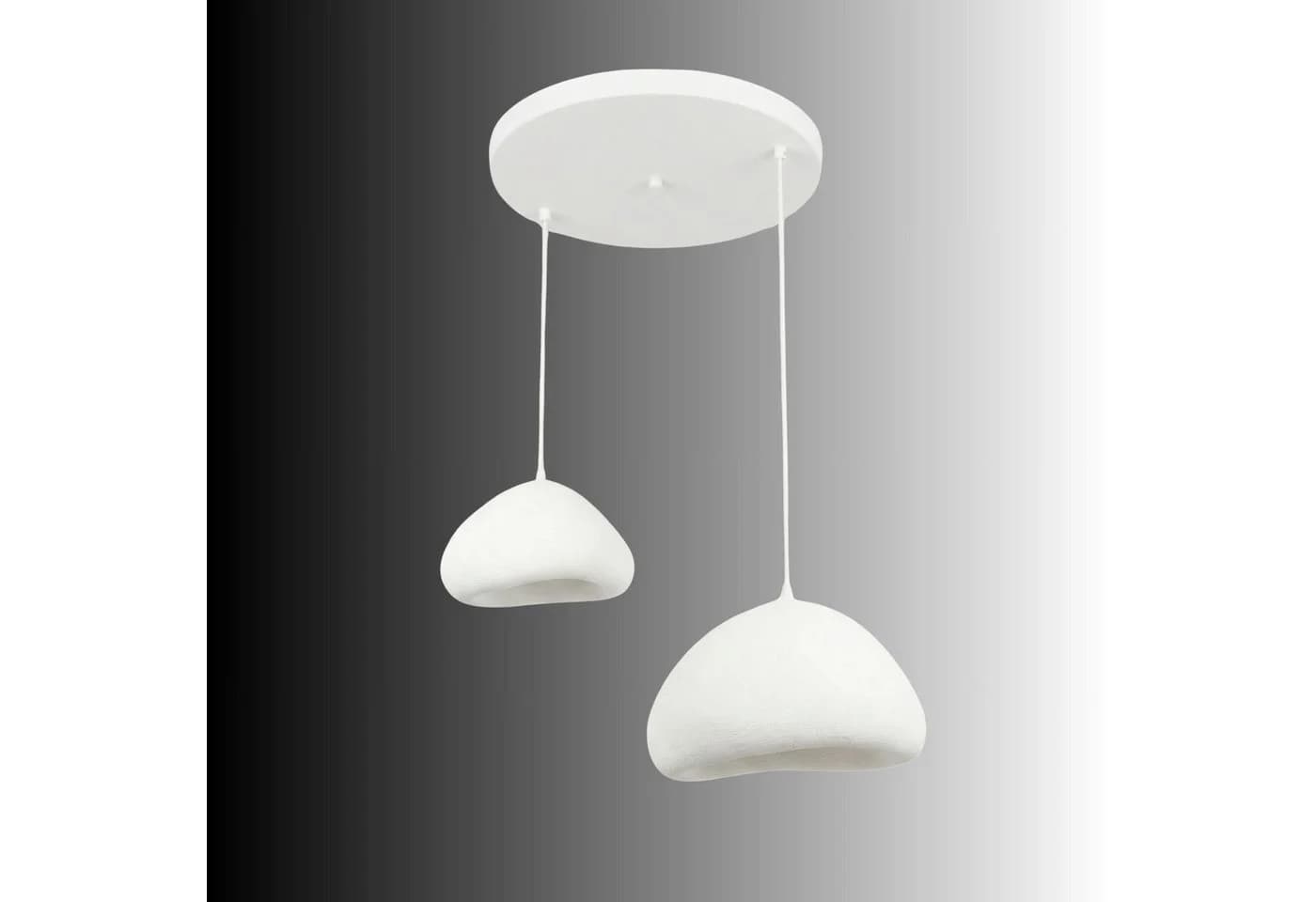 Opviq Kronleuchter Design Leuchte Weiß Fiberglas 1-, 2- oder 3-flammig - Bild 2