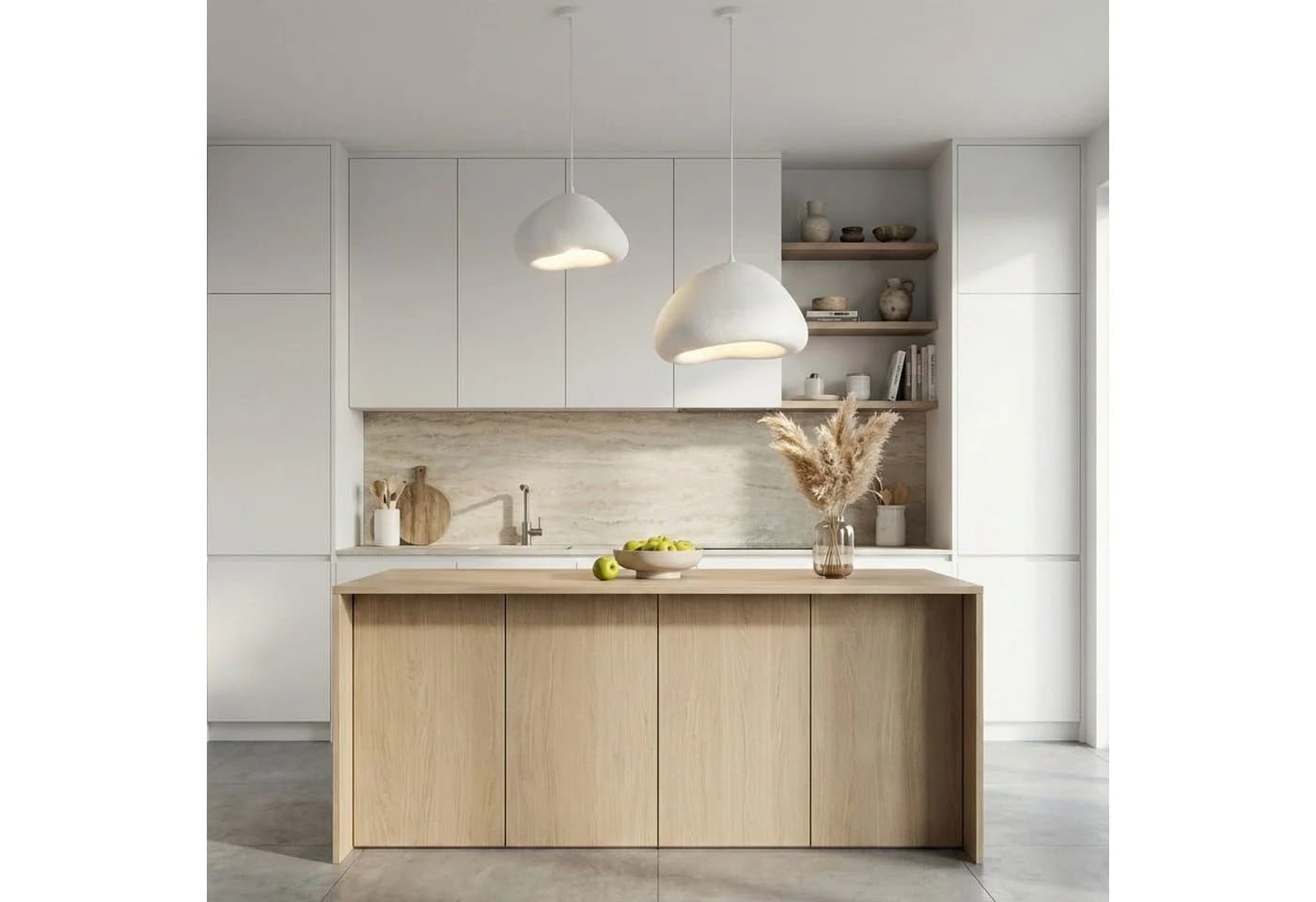 Opviq Kronleuchter Design Leuchte Weiß Fiberglas 1-, 2- oder 3-flammig - Bild 4