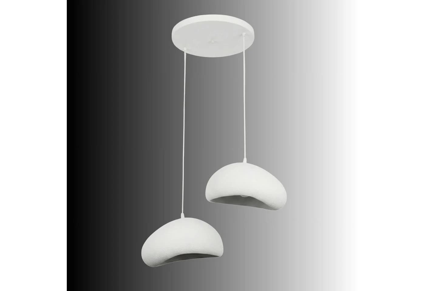 Opviq Pendelleuchte Loval, höhenverstellbar, Fiberglas-Schirme, E27, Essplatzbeleuchtung - Bild 2