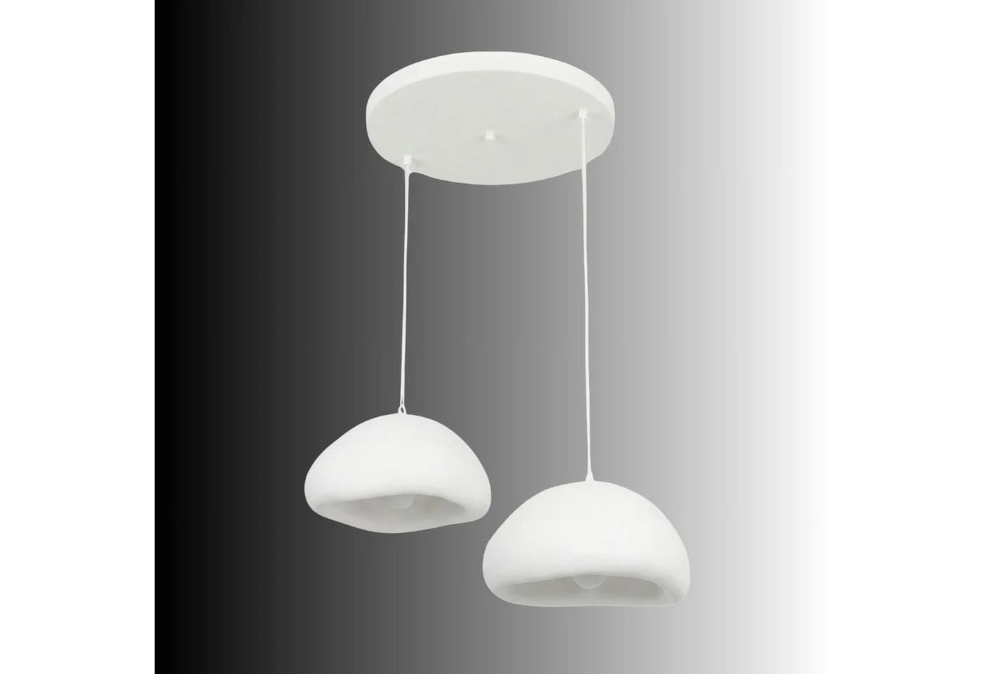 Opviq Pendelleuchte Loval höhenverstellbar Fiberglas-Schirme E27 - Bild 2