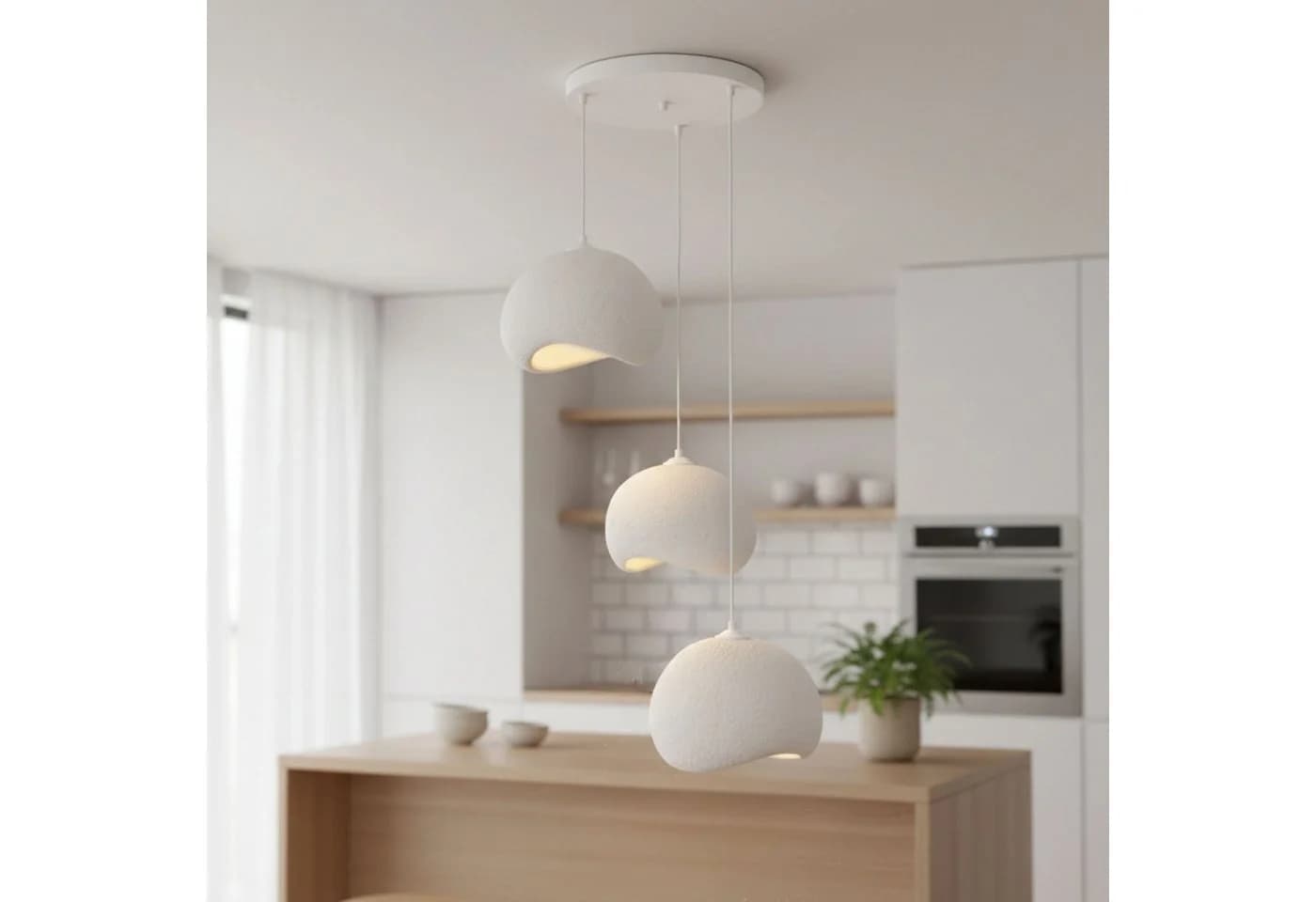 Opviq Hängeleuchte 3-flammig Weiß Boho Deco - Bild 5