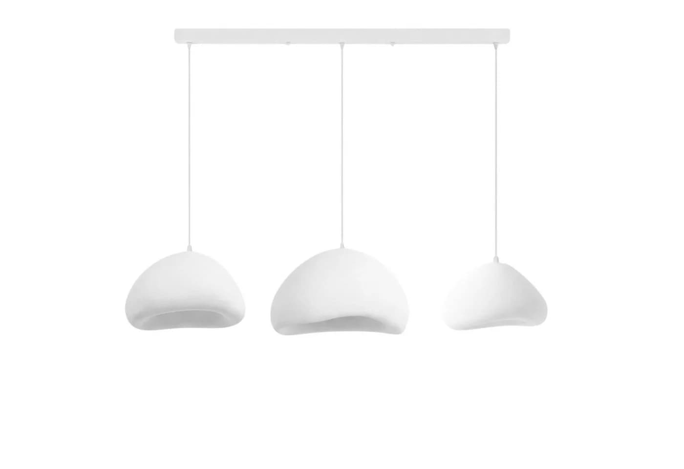 Opviq Kronleuchter Pendelleuchte Fiberglas-Schirme 2-flammig oder 3-flammig wählbar, Verstellbare Höhe, ohne Leuchtmittel, Abhängig vom Leuchtmittel, Fiberglas-Schirme, Modernes Design