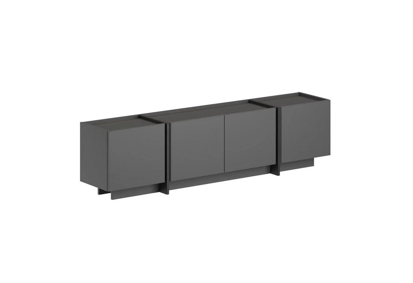 Skye Decor TV-Board Japandi Lowen Schwarz Soft-Close - Bild 2