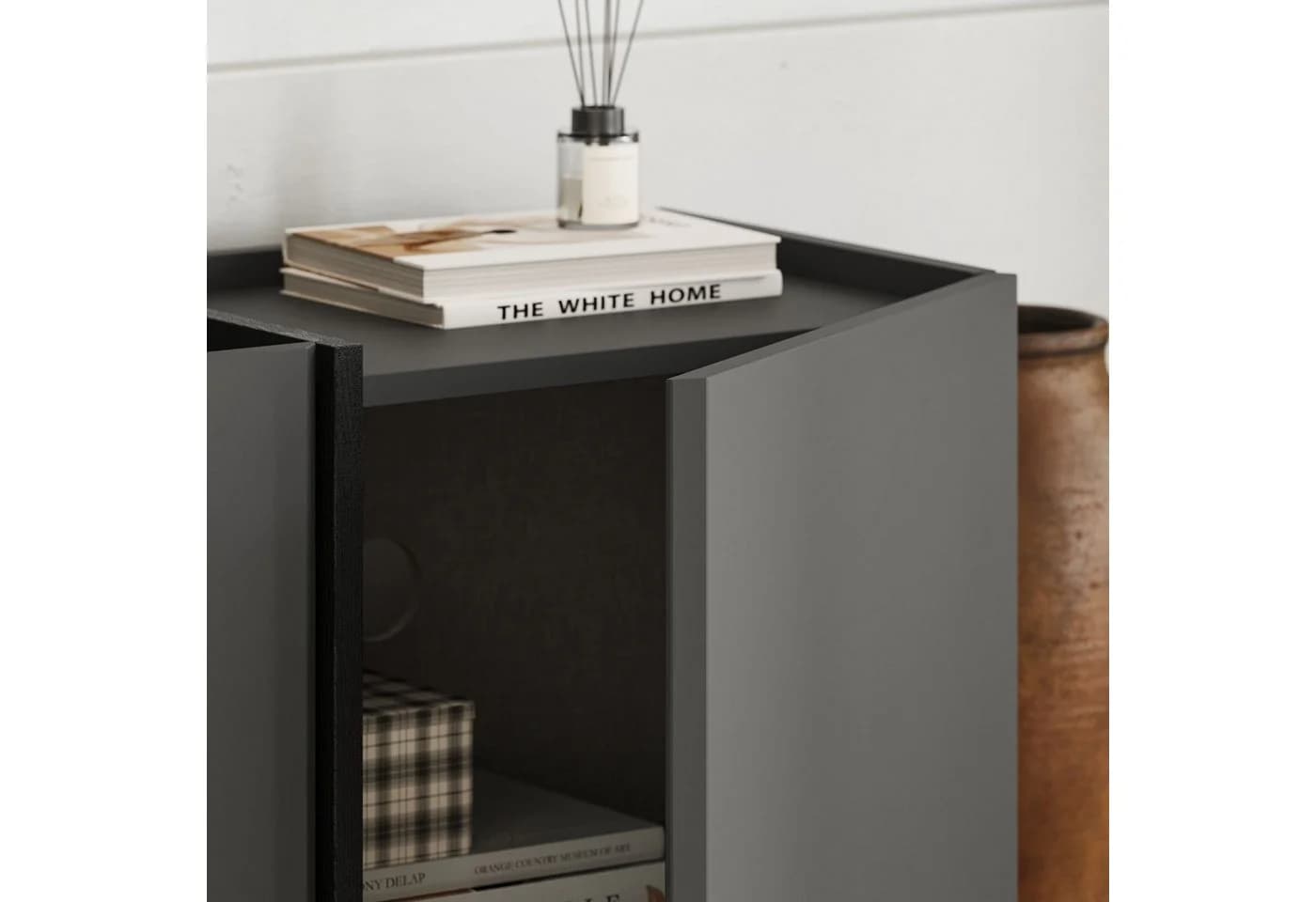 Skye Decor TV-Board Japandi Lowen Schwarz Soft-Close - Bild 5