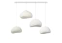 Opviq Kronleuchter Wabi Loval 4-flammig Weiß Fiberglas-Lampenschirmen Bild 2