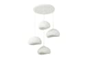 Opviq Kronleuchter 4-flammig Weiß Metall Fiberglas E27 Bild 2