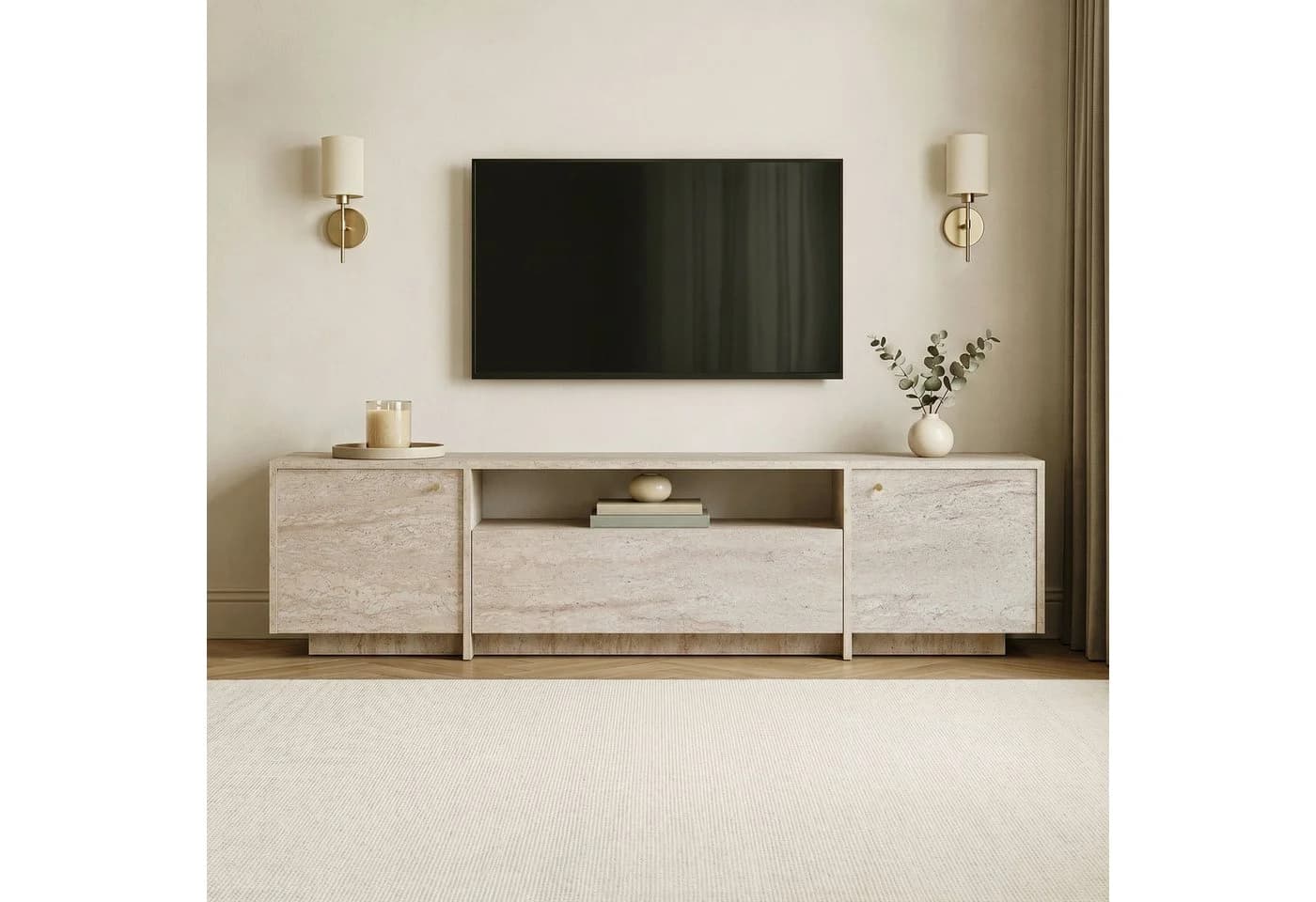 Skye Decor Lowboard Alvar Beige Travertin - Bild 3