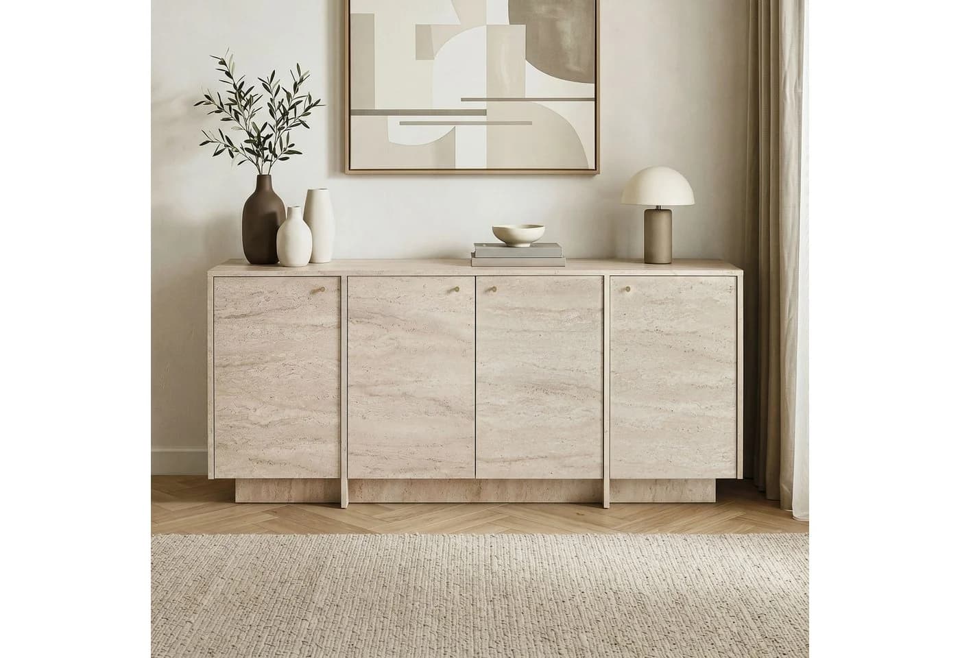 Skye Decor Konsolentisch Varen Travertin Japandi - Bild 3
