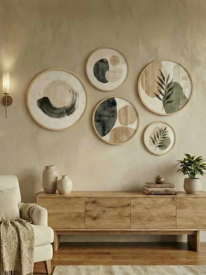 Wallity Wanddekoobjekt Boise 5er-Set Bunt Modern