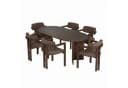 Skye Decor Essgruppe Sablin Boho Set 7-tlg. Braun Walnuss Modern Bild 2