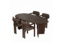 Skye Decor Essgruppe Sablin Modern 5-tlg. Set Walnuss Bild 2