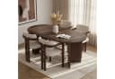 Skye Decor Essgruppe Sablin 5-tlg. Set Esstisch 4 Stühle Walnuss Bild 1