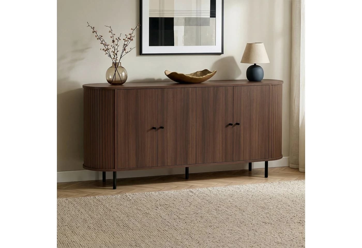 Skye Decor Konsolentisch Noble Braun Milano Walnuss Soft-Close - Bild 3