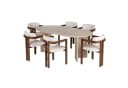 Skye Decor Essgruppe Sablin Modern 5-tlg. Set Walnuss Japandi Bild 2