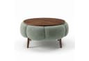 Skye Decor Papatya Couchtisch 60 Grün Walnuss Runde Tischplatte Bild 2